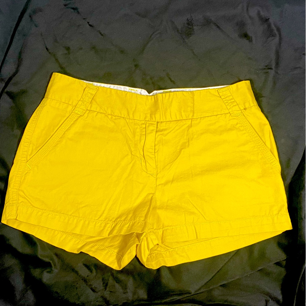 Jcrew yellow chino shorts size 4.